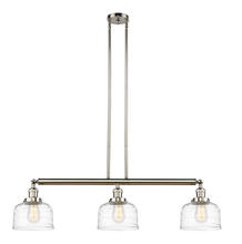 Innovations Lighting 213-PN-G713-LED - Bell - 3 Light - 41 inch - Polished Nickel - Stem Hung - Island Light