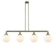 Innovations Lighting 214-AB-G201-8 - Beacon - 4 Light - 53 inch - Antique Brass - Stem Hung - Island Light