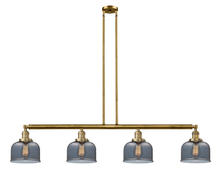  214-BB-G73 - Bell - 4 Light - 53 inch - Brushed Brass - Stem Hung - Island Light