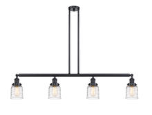 Innovations Lighting 214-BK-G513-LED - Bell - 4 Light - 50 inch - Matte Black - Stem Hung - Island Light