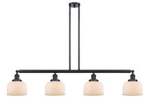  214-BK-G71-LED - Bell - 4 Light - 53 inch - Matte Black - Stem Hung - Island Light