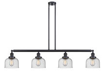  214-BK-G74-LED - Bell - 4 Light - 53 inch - Matte Black - Stem Hung - Island Light