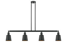 Innovations Lighting 214-BK-M9-BK-LED - Addison - 4 Light - 50 inch - Matte Black - Stem Hung - Island Light