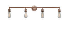  215-AC - Bare Bulb - 4 Light - 42 inch - Antique Copper - Bath Vanity Light