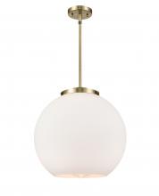 Innovations Lighting 221-1S-AB-G121-16-LED - Athens - 1 Light - 16 inch - Antique Brass - Stem Hung - Pendant