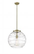 Innovations Lighting 221-1S-AB-G1213-16-BB-95-LED - Athens Deco Swirl - 1 Light - 16 inch - Antique Brass - Stem Hung - Pendant