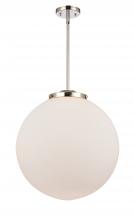 Innovations Lighting 221-1S-PN-G201-18-LED - Beacon - 1 Light - 18 inch - Polished Nickel - Stem Hung - Pendant