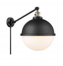 Innovations Lighting 237-BAB-HFS-121-BK - Hampden - 1 Light - 13 inch - Black Antique Brass - Swing Arm