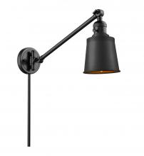 Innovations Lighting 237-BK-M9-BK-LED - Addison - 1 Light - 8 inch - Matte Black - Swing Arm