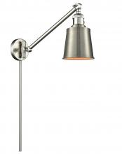 Innovations Lighting 237-SN-M9-SN-LED - Addison - 1 Light - 8 inch - Brushed Satin Nickel - Swing Arm