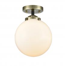 Innovations Lighting 284-1C-BAB-G201-8-LED - Beacon - 1 Light - 8 inch - Black Antique Brass - Semi-Flush Mount