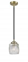  284-1S-BAB-G302 - Colton - 1 Light - 6 inch - Black Antique Brass - Cord hung - Mini Pendant