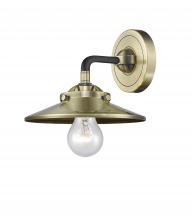 Innovations Lighting 284-1W-BAB-M4-AB-LED - Railroad - 1 Light - 8 inch - Black Antique Brass - Sconce