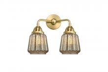 Innovations Lighting 288-2W-SG-G146-LED - Chatham - 2 Light - 14 inch - Satin Gold - Bath Vanity Light