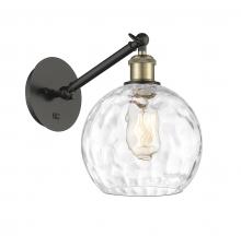 Innovations Lighting 317-1W-BAB-G1215-8-LED - Athens Water Glass - 1 Light - 8 inch - Black Antique Brass - Sconce