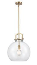 Innovations Lighting 410-1S-BB-14CL-LED - Newton Sphere - 1 Light - 14 inch - Brushed Brass - Cord hung - Pendant