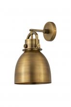 Innovations Lighting 410-1W-BB-M412-8BB - Newton Bell - 1 Light - 8 inch - Brushed Brass - Sconce