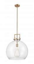 Innovations Lighting 411-1SL-BB-G410-18CL - Newton Sphere - 1 Light - 18 inch - Brushed Brass - Pendant