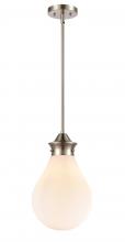  414-1S-SN-G4141-10-LED - Genesis - 1 Light - 10 inch - Satin Nickel - Cord hung - Mini Pendant