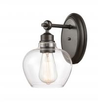 Innovations Lighting 438-1W-BK-CL - Amina Bath Vanity Light