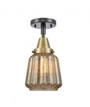 Innovations Lighting 447-1C-BAB-G146-LED - Chatham - 1 Light - 7 inch - Black Antique Brass - Flush Mount