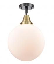 Innovations Lighting 447-1C-BAB-G201-10-LED - Beacon - 1 Light - 10 inch - Black Antique Brass - Flush Mount