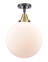 Innovations Lighting 447-1C-BAB-G201-12-LED - Beacon - 1 Light - 12 inch - Black Antique Brass - Flush Mount