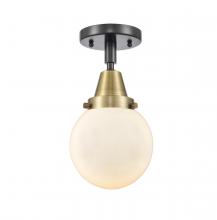 Innovations Lighting 447-1C-BAB-G201-6-LED - Beacon - 1 Light - 6 inch - Black Antique Brass - Flush Mount