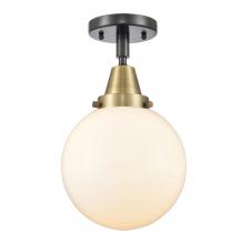 Innovations Lighting 447-1C-BAB-G201-8-LED - Beacon - 1 Light - 8 inch - Black Antique Brass - Flush Mount