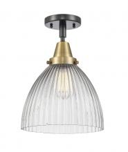 Innovations Lighting 447-1C-BAB-G222-LED - Seneca Falls - 1 Light - 10 inch - Black Antique Brass - Flush Mount