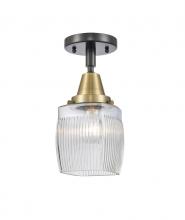 Innovations Lighting 447-1C-BAB-G302-LED - Colton - 1 Light - 6 inch - Black Antique Brass - Flush Mount