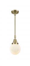 Innovations Lighting 447-1S-AB-G201-6-LED - Beacon - 1 Light - 6 inch - Antique Brass - Mini Pendant