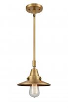 Innovations Lighting 447-1S-BB-M4-LED - Railroad - 1 Light - 8 inch - Brushed Brass - Mini Pendant