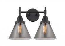 Innovations Lighting 447-2W-BK-G43-LED - Cone - 2 Light - 17 inch - Matte Black - Bath Vanity Light