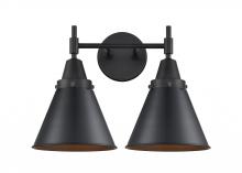  447-2W-BK-M13-BK - Appalachian - 2 Light - 17 inch - Matte Black - Bath Vanity Light