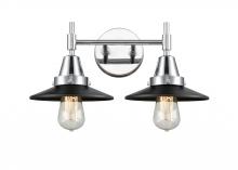 Innovations Lighting 447-2W-PC-M6-BK-LED - Railroad - 2 Light - 17 inch - Polished Chrome - Bath Vanity Light