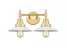 Innovations Lighting 447-2W-SG-G1-LED - Halophane - 2 Light - 18 inch - Satin Gold - Bath Vanity Light