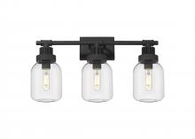 Innovations Lighting 472-3W-TBK-G472-6CL - Somers - 3 Light - 24 inch - Textured Black - Bath Vanity Light