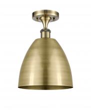 Innovations Lighting 516-1C-AB-MBD-9-AB-LED - Bristol - 1 Light - 9 inch - Antique Brass - Semi-Flush Mount