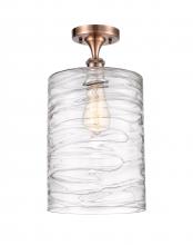 Innovations Lighting 516-1C-AC-G1113-L-LED - Cobbleskill - 1 Light - 9 inch - Antique Copper - Semi-Flush Mount