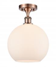 Innovations Lighting 516-1C-AC-G121-10-LED - Athens - 1 Light - 10 inch - Antique Copper - Semi-Flush Mount