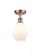 Innovations Lighting 516-1C-AC-G651-6-LED - Cindyrella - 1 Light - 6 inch - Antique Copper - Semi-Flush Mount