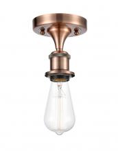 Innovations Lighting 516-1C-AC-LED - Bare Bulb - 1 Light - 5 inch - Antique Copper - Semi-Flush Mount