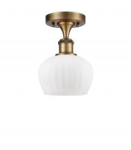 Innovations Lighting 516-1C-BB-G91-LED - Fenton - 1 Light - 7 inch - Brushed Brass - Semi-Flush Mount