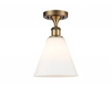 Innovations Lighting 516-1C-BB-GBC-81-LED - Berkshire - 1 Light - 8 inch - Brushed Brass - Semi-Flush Mount