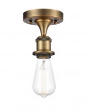 Innovations Lighting 516-1C-BB-LED - Bare Bulb - 1 Light - 5 inch - Brushed Brass - Semi-Flush Mount