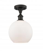 Innovations Lighting 516-1C-OB-G121-8-LED - Athens - 1 Light - 8 inch - Oil Rubbed Bronze - Semi-Flush Mount