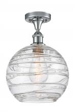 Innovations Lighting 516-1C-PC-G1213-10-LED - Athens Deco Swirl - 1 Light - 10 inch - Polished Chrome - Semi-Flush Mount