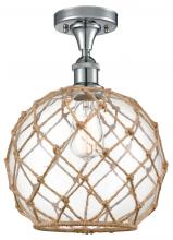 Innovations Lighting 516-1C-PC-G122-10RB-LED - Farmhouse Rope - 1 Light - 10 inch - Polished Chrome - Semi-Flush Mount