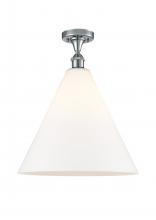 Innovations Lighting 516-1C-PC-GBC-161-LED - Berkshire - 1 Light - 16 inch - Polished Chrome - Semi-Flush Mount